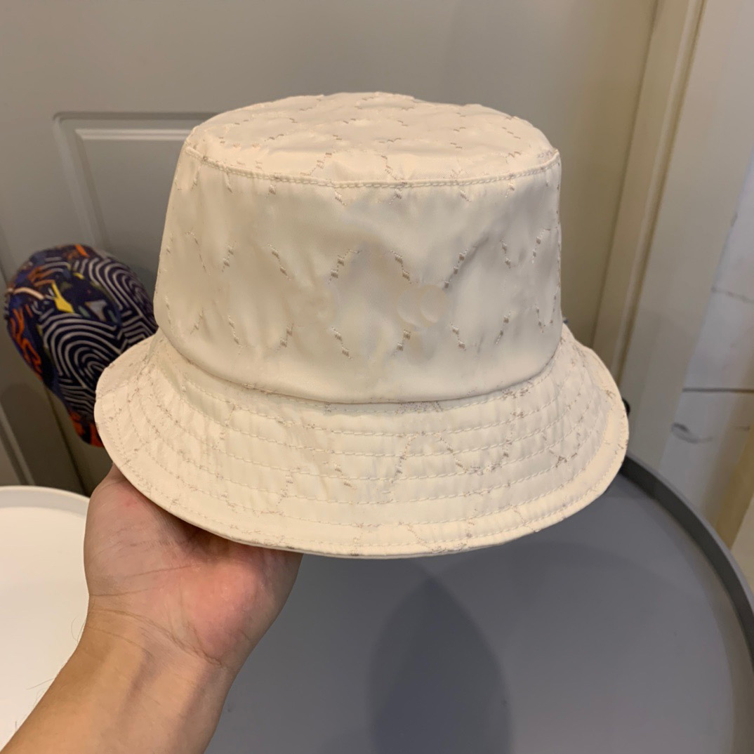 

2023 designer bucket hat wide brim hat G letter for men and women spring outdoor outing summer shade high-end quality hot style, White