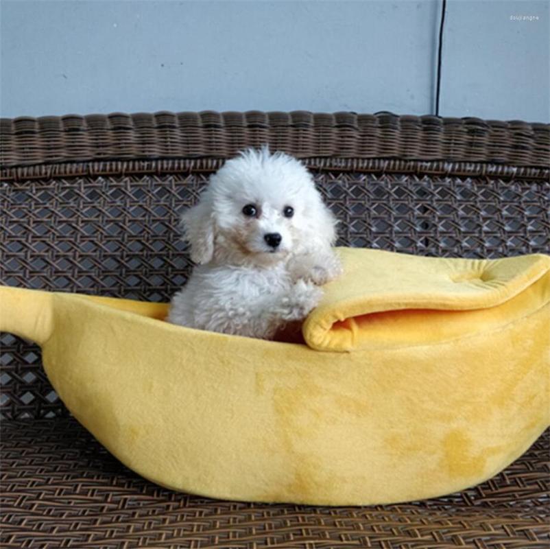 

Cat Beds Banana Shape Pet Dog Home Litter Bed House For Mat Durable Kennel Doggy Puppy Cushion Basket Warm Portable Supplies