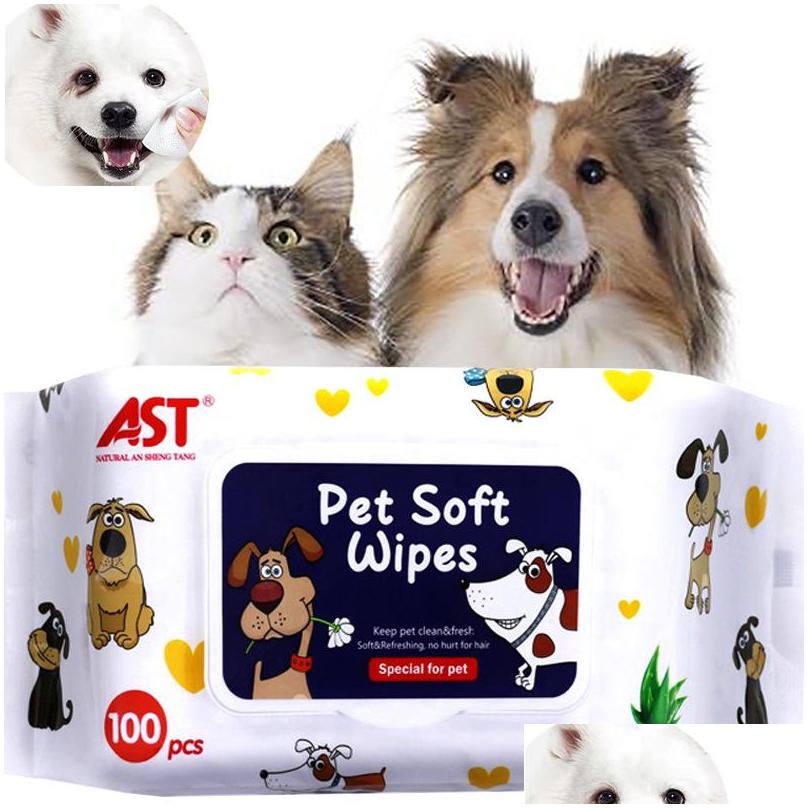 

Wet Wipes Ast 100Pcs Pet Eyes Dog Cleaning Paper Towels Cat Tear Stain Gentle Nonintivating Clean Wipe Grooming Supplies Drop Delive Dhg4M