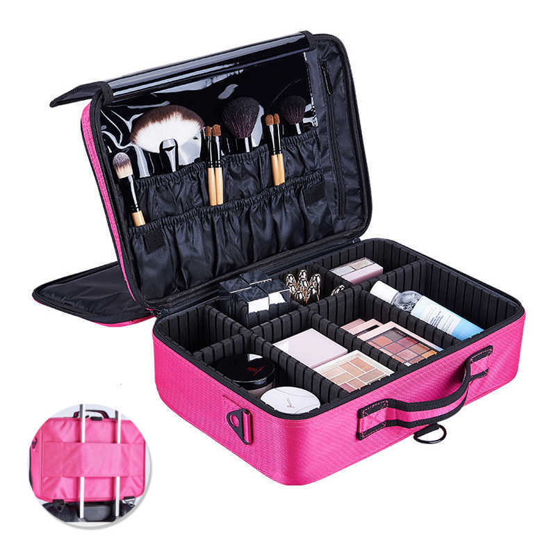 

Cosmetic Organizer Storage Boxes Bins Professional Makeup Travel Case High-capacity Female Make Up Box Bolso Mujer Good Toiletry Y2302