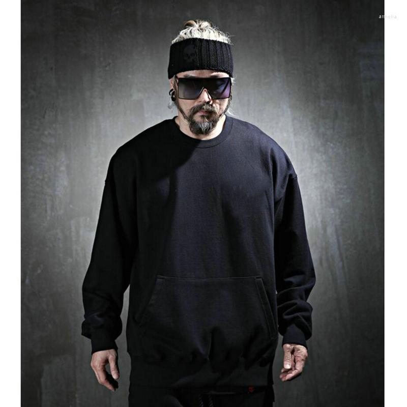 

Men' Hoodies Men' Pullover Casual Loose Sweater Korean Fashion Large Simple Kangaroo Pocket Sports, Black