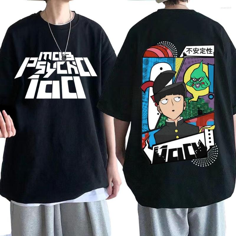 

Men' T Shirts Mob Psycho 100 T-Shirts Anime Manga Print Streetwear Men Women Fashion Pure Cotton Oversized Shirt Harajuku Tees Tops, Black