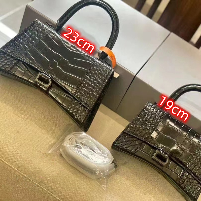 

High-end Designer Hourglass Bag Women's Shoulder s Handbag Top Leather Handheld Clamshell Vintage wallet crocodile print and face leather print crossbody bag, 02#