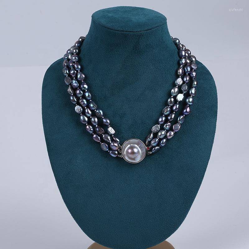 

Choker Handmade 8-9mm Natural Freshwater Baroque Pearl High Quality Necklace