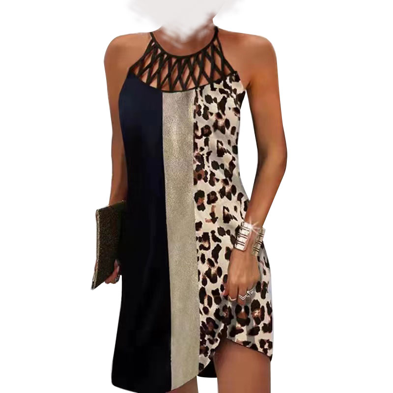 

2023 Party Wear Dress Spring and Summer new National Style Positioning Printing Screen Belt Sleeveless Casual Dress for Women, Customize