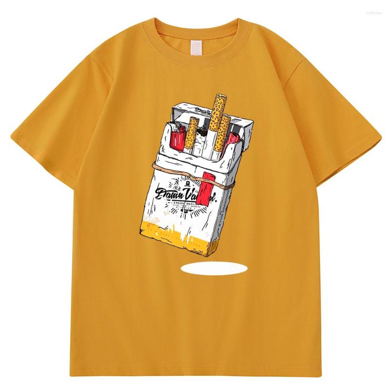 

Men' T Shirts Cigarettes And Lighters Smokers Men T-Shirt Fashion Street Hip Hop Clothing Tops Summer Tee Clothes Cotton Tshirt, Beige