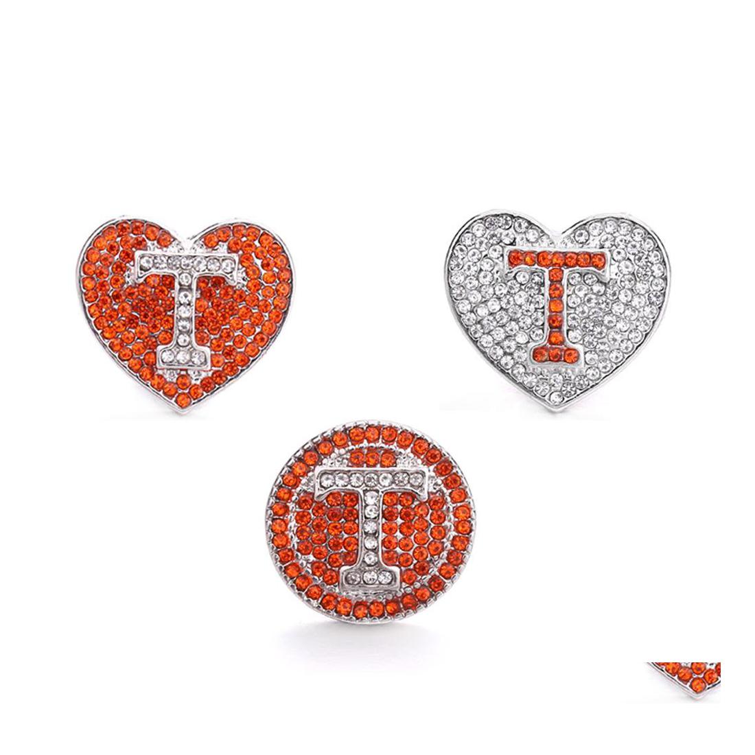 

car dvr Other Rhinestone Heart Snap Button Jewelry Components 18Mm Metal Snaps Buttons Fit Bracelet Bangle Noosa B1245 Drop Delivery Findings Dhabk