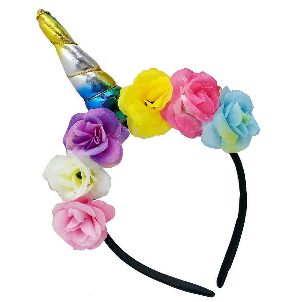 

A161 Unicorn headband children adult unicorn hair band unicorn head band flower hair band
