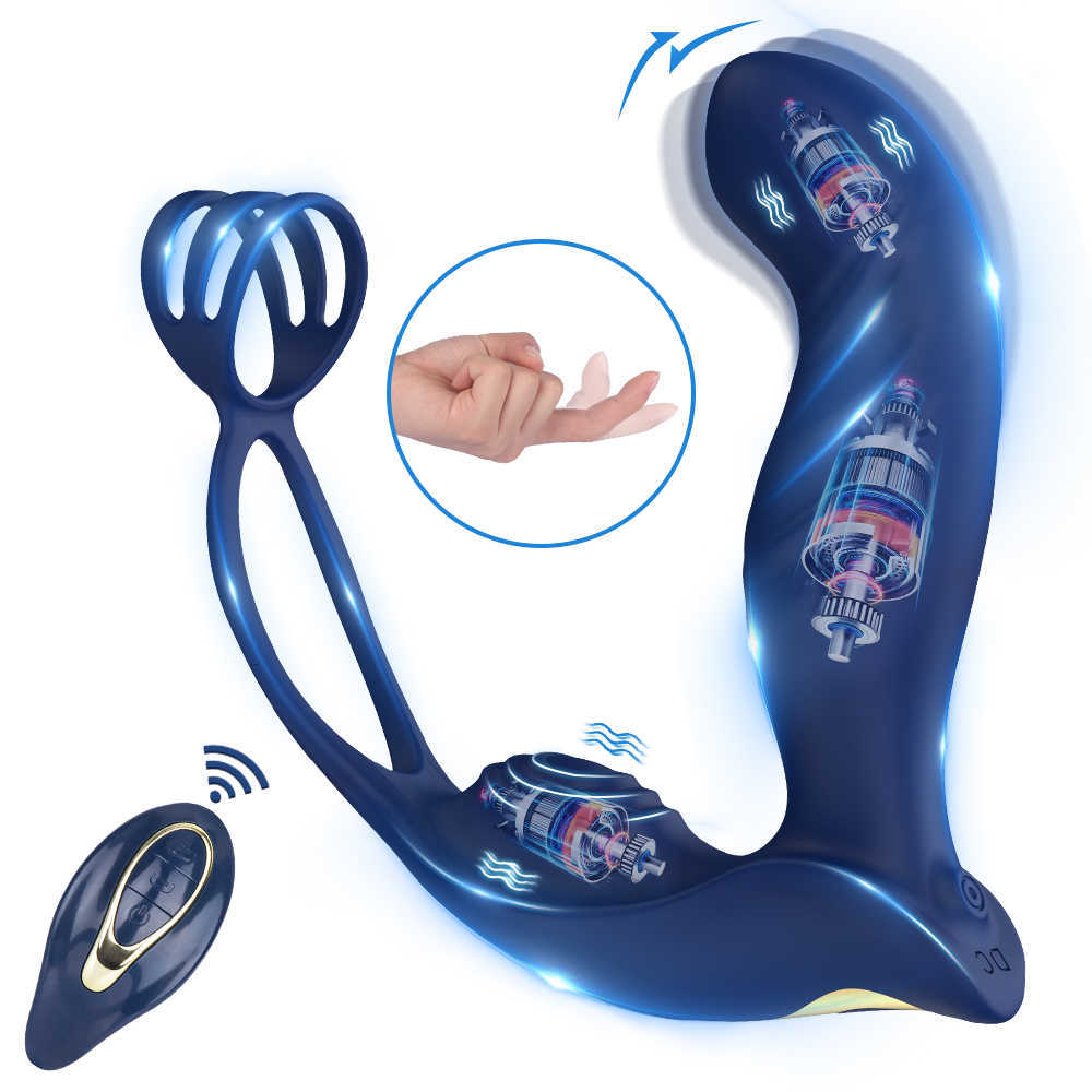 sex toy vibrator massger Male Prostate Massage Testicle Vibrator Anal Butt Plug Anus Stimulator Delay Ejaculation Penis Cock Ring Remote Sex Toy-image-844899297