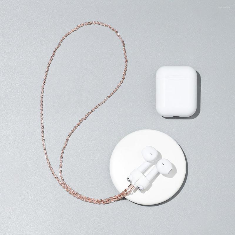 

Chains Mask Chain Lanyard 4-in-1 Design Stainless Steel Eyeglass Necklace Magnetic Anti-Lost Strap For Wireless Earphone