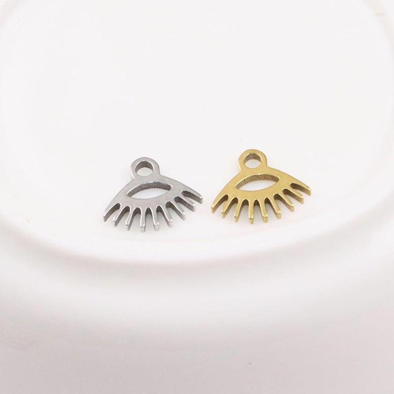 

Charms 10pcs Wholesell Stainless Steel High Quality Mini Eye Pendant DIY Necklace Earrings Bracelets Unfading Colorless 2 Colors