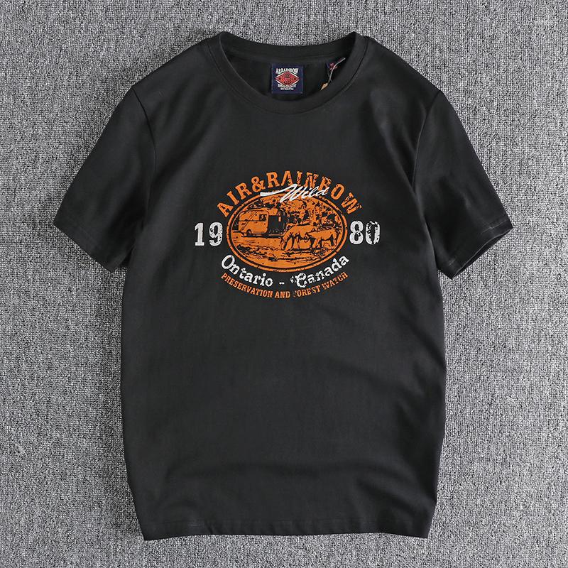 

Men's T Shirts Spring And Summer Letter Printing Short-sleeved Men's T-shirt Odell Cotton Half-sleeved Bottom Shirt 36, Black