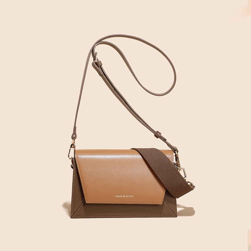 

Leather Crossbody Bag Female Small Square Bag New Envelope Fashion Designer Underarm Bag, White