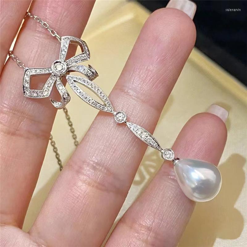

Chains High Quality Niche Design Butterfly Pendant Pearl Necklace Ladies Clavicle Chain Valentine's Day Luxury Jewelry Gift