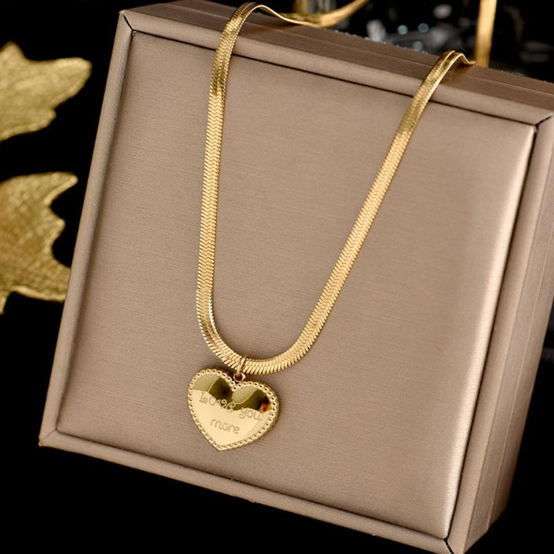 

Pendant Necklaces Korean Fashionable Neck Chain Heart Jewelry 2023 Ladies Stainless Steel Necklace Fairy Aesthetic Gift For GirlfriendPendan
