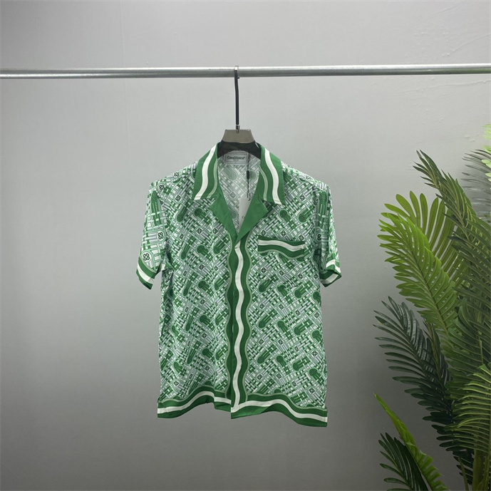 

2 LUXURY Designers Shirts Men's Fashion Tiger Letter V silk bowling shirt Casual Shirts Men Slim Fit Short Sleeve Dress Shirt M-3XL#20