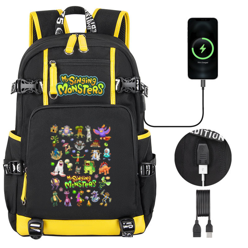 

School Bags My singing monsters Children Backpack school bag for Boy Women Men large capacity backpack USB Laptop Bagpack 230227, Style - 11
