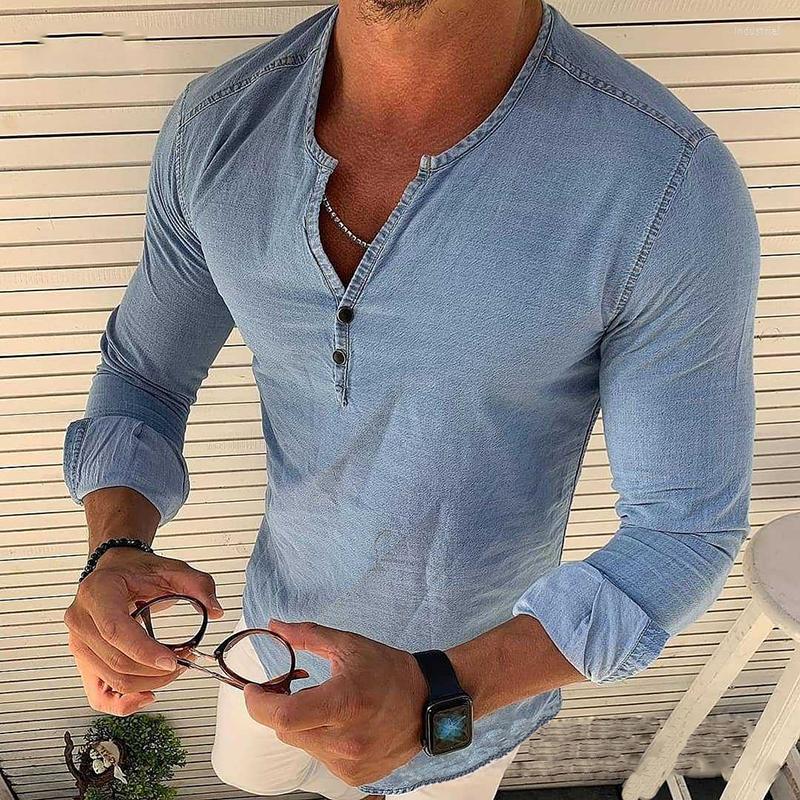 

Men' T Shirts Men' V Neck Short Sleeve Shirt Men Fitness Slim Fit Solid Colar T-shirt Fashion Tees Tops Summer Knitted Male Clothing, Blue