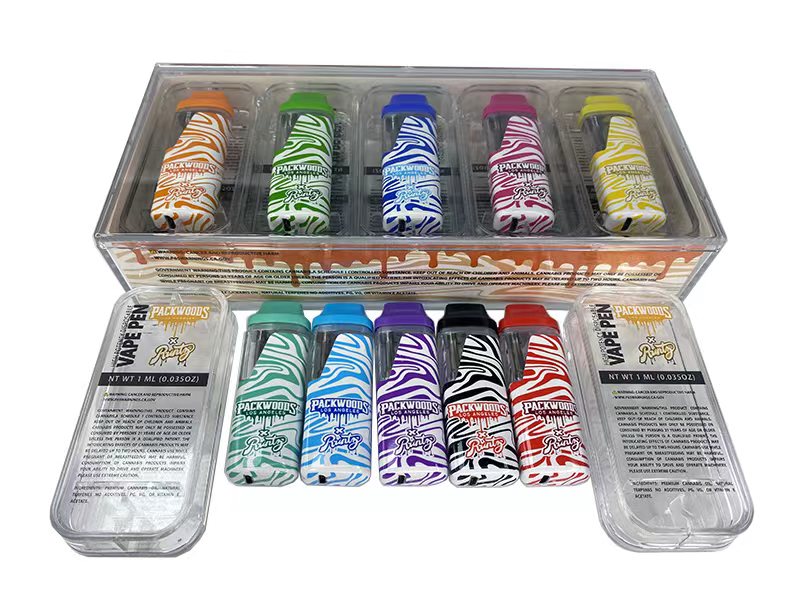 

Packwoods x runty Vape Pen Disposable Cigarettes 1.0Ml Ceramic Coil Pod empty 380Mah Rechargeable Battery Vapes For Thick Oil
