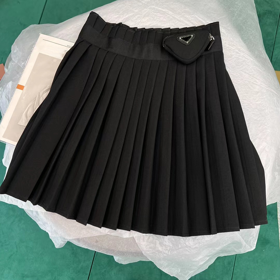 

23ss Designer Womens Fashion Skirts Summer Casual Pleated Skirt Classic Print Pattern Dresses Women Low Waist A-line Skirts With Mini Purses, S2