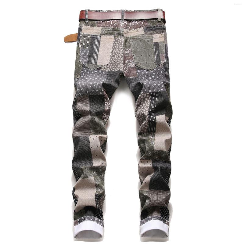 

Men's Jeans Mens Luxury Designer Men High Quality Black Fashion For Casual Streetwear Cowboy Pants Y2k Aesthetic Elegant Trousers, F819