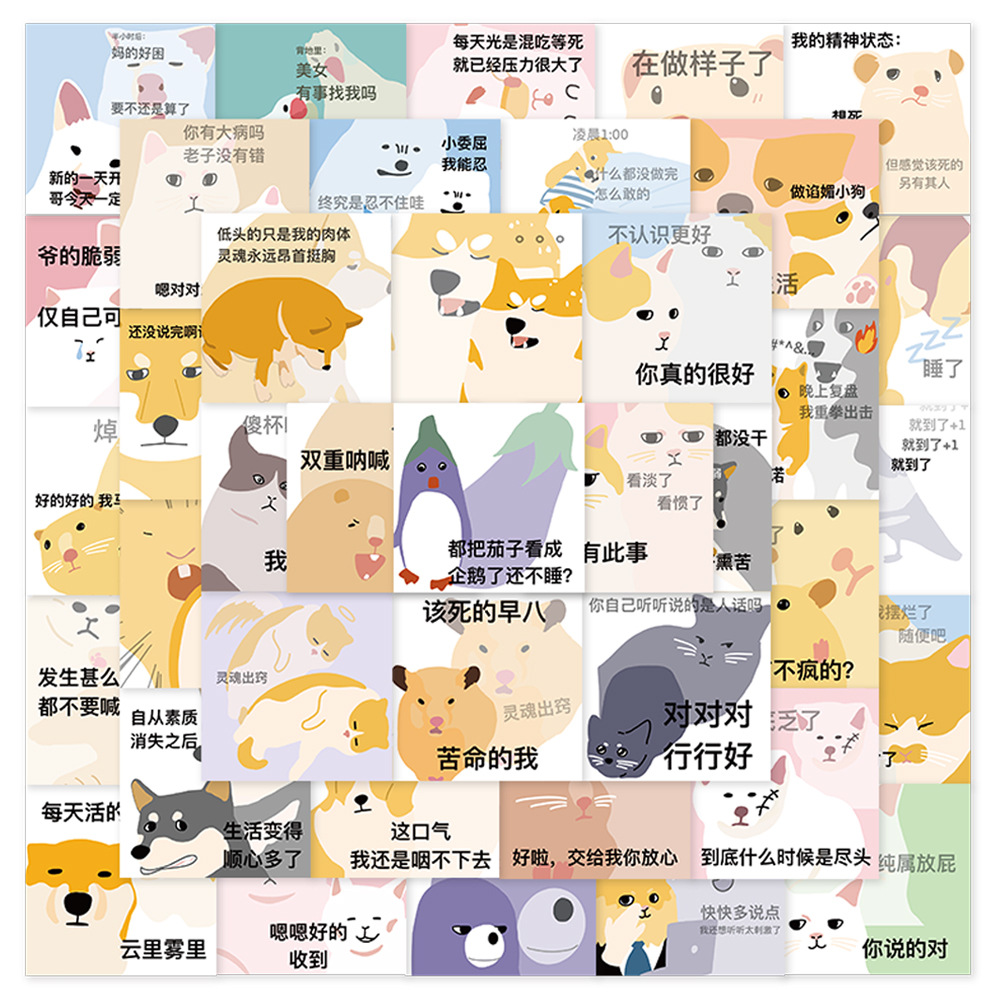 

40PCS Mixed Graffiti Stickers Funny Words For Skateboard Car Laptop Fridge Helmet Stickers Ipad Bicycle Bike Motorcycle PS4 Notebook Guitar DIY Pvc Decals, Multi colors