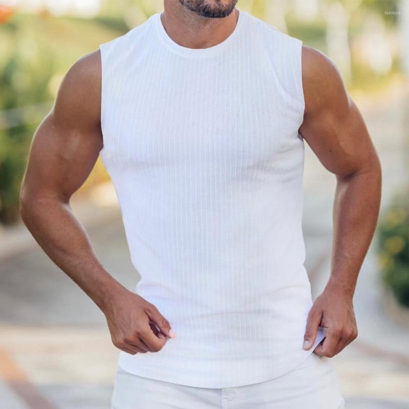 

Men's Tank Tops Fashion Men Shirt Solid Color Bodybuilding T-Shirt Casual Tee Comfort Top Comfortable Fitness Workout, Black