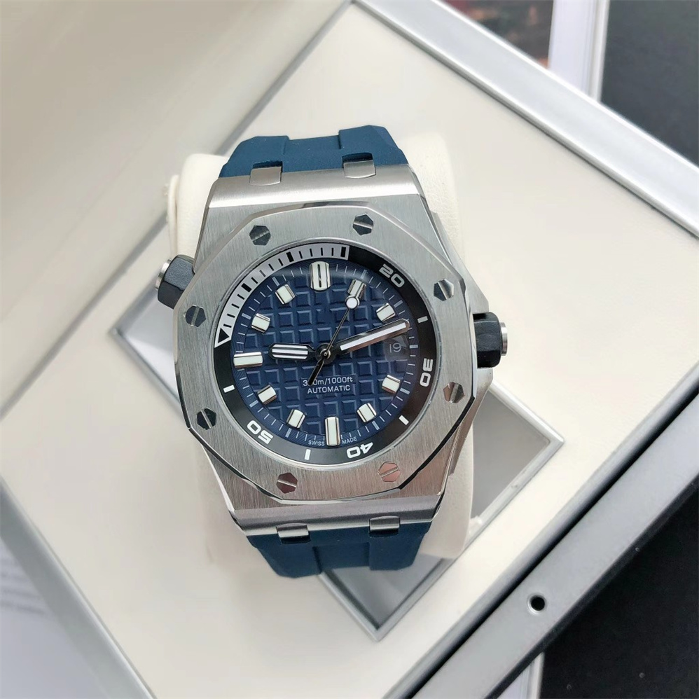 

Luxury classic men's watch automatic mechanical movement men's watch rubber strap 42mm, Original box + watch 4