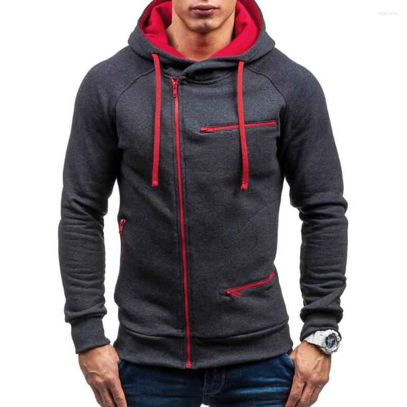 

Men's Hoodies Hoodie Men 2023 Casual Solid Long Sleeve Mens Sweatshirts Slim Zipper Hoody Sweatshirt Hooded Streetwear, White