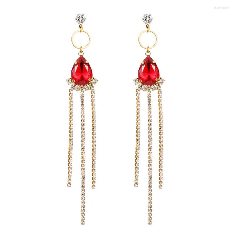 

Backs Earrings Bettyue Fashion Design Sparking Long Earing With Charming Tassels Two Color Choice For Women Banquet Attractive Decoration