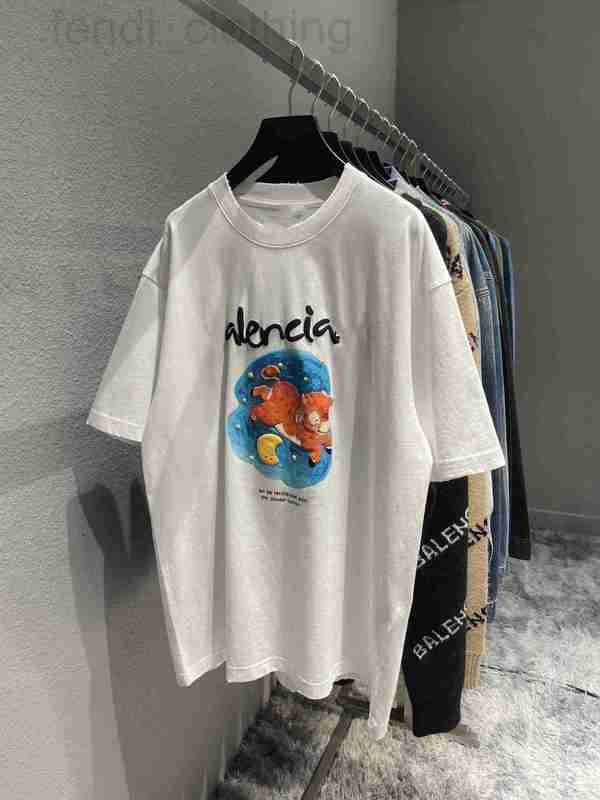 

Men's T-Shirts designer 2022fw high version b family foam deer chest printing white short sleeve ins net red upper body the same style 51QC