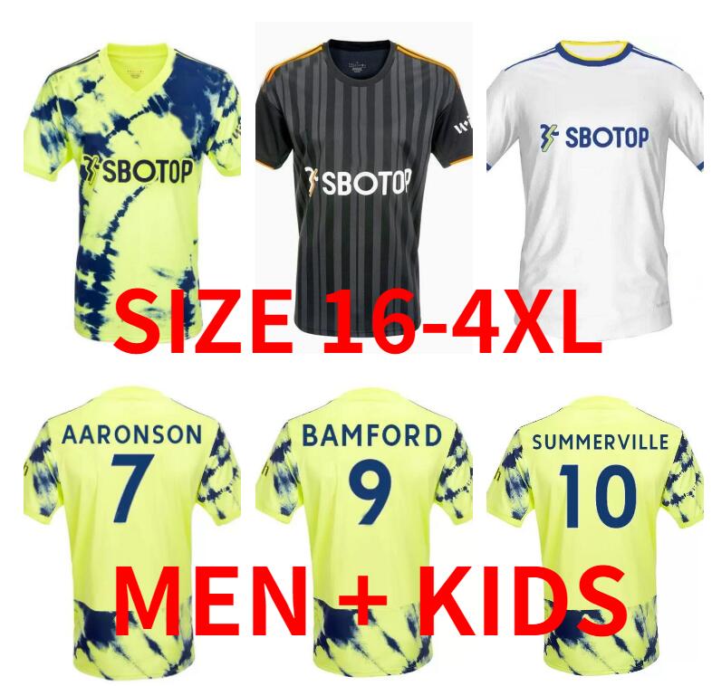 

22 23 BAMFORD Soccer Jerseys RAPHINHA HARRISON yellow Shirt 2022 2023 Leeds Unitedes JAMES MESLIER player fans Uniforms Men kids black goalkeeper football shirts