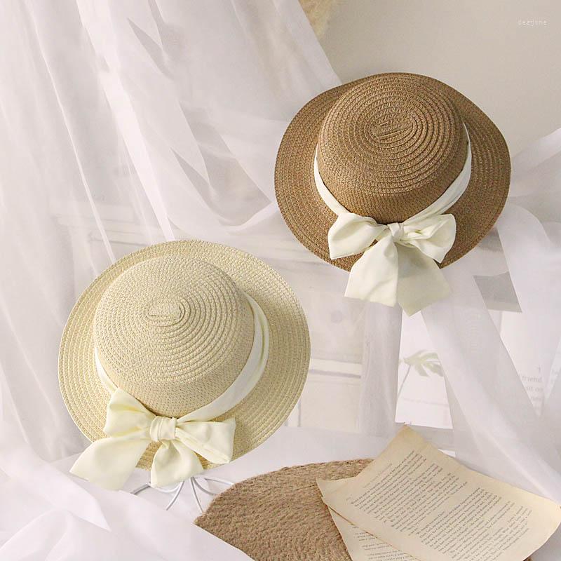 

Hats Keelorn Girls Summer Straws 2023 Spring Fashion Baby Girl Sun Cute Kids Solid Bowtie Accessories Holiday Caps, Ah5011brown