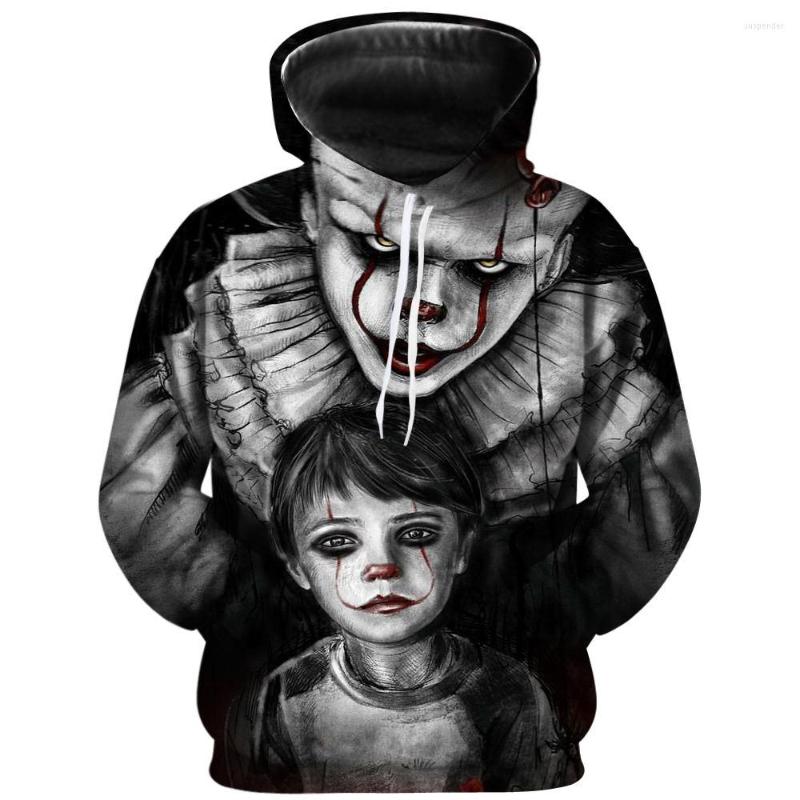 

Men' Hoodies 2023 Horror Movie 3D Printed Hoodie Men Fashion Casual Funny Pullover Kids Clown Print Sweatshirt, W-9153