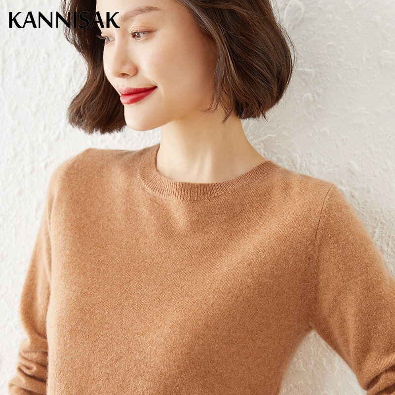 

Women's Sweaters Autumn Winter Women's Sweater O-neck Cashmere Solid Pullovers Slim Bottoming Shirt Long Sleeve Casual Basic Pull Femme Sweater 230227, Green