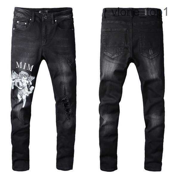

for 2023 Slim amirs Mens Straight Womens Men Designers Jeans Denim Distressed Ripped s Biker Print Army Fashion Mans Skinny Pants 1 9MWN