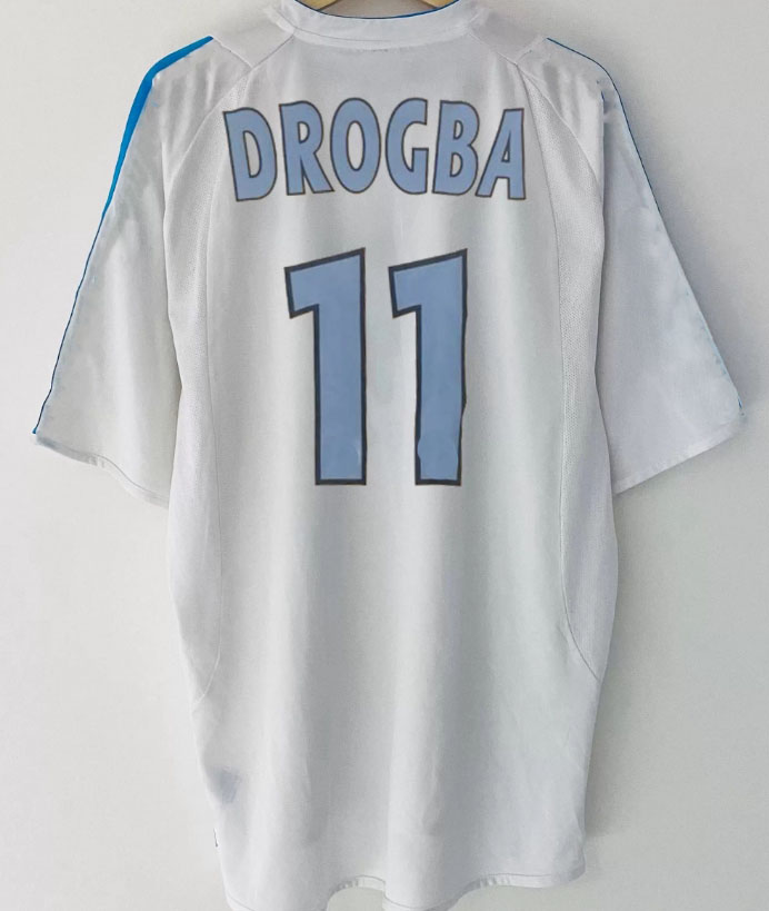 

2003 2004 2005 Marseilles retro soccer jerseys Pires RIBERY BARTHEZ Ravanelli NASRI Gallas Drogba classic vintage kits men Maillots de football jersey, 03/04 home shirt
