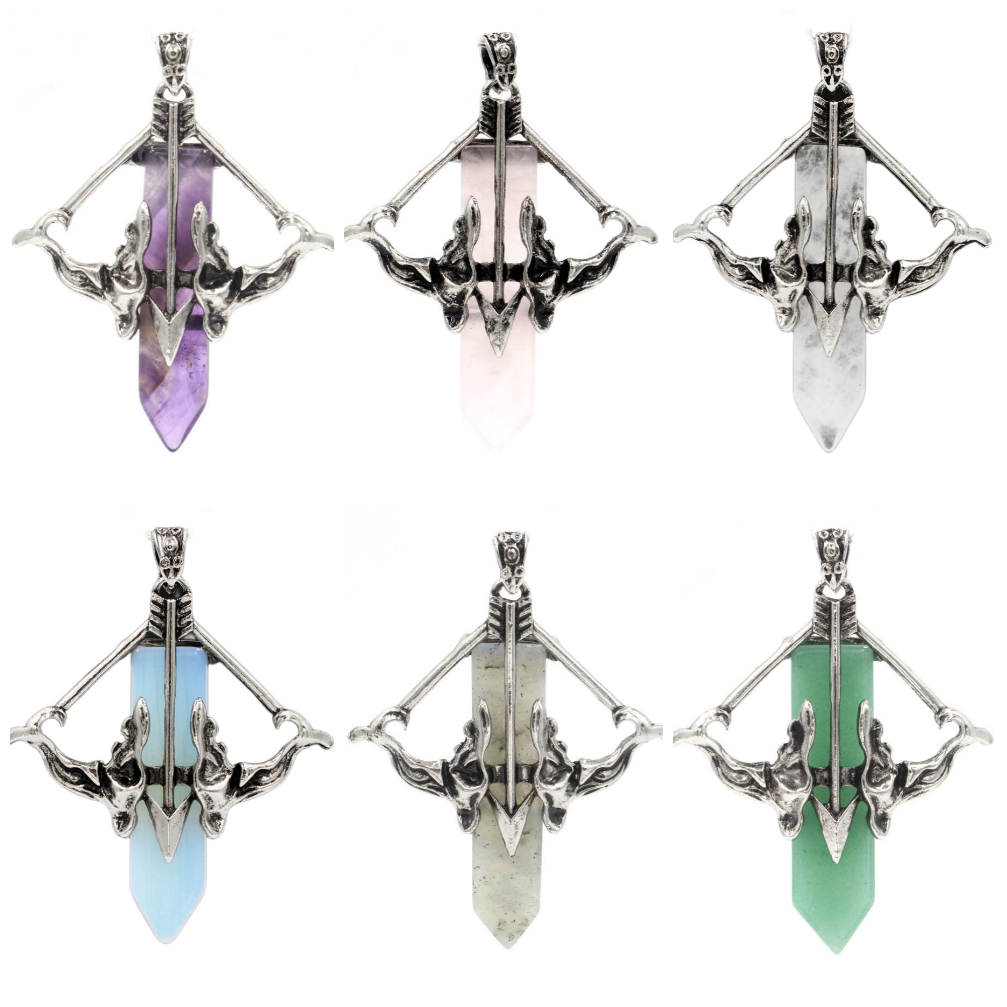 

Wholesale Fashion Pendant Jewelry Natural Crystal Love Cupid's Arrow Pendant For DIY Necklace Bracelet Making