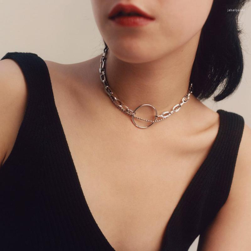 

Choker LONDANY Necklace Rhinestone Chain Large Ring Exaggerated Multi-layer Short Female Collar