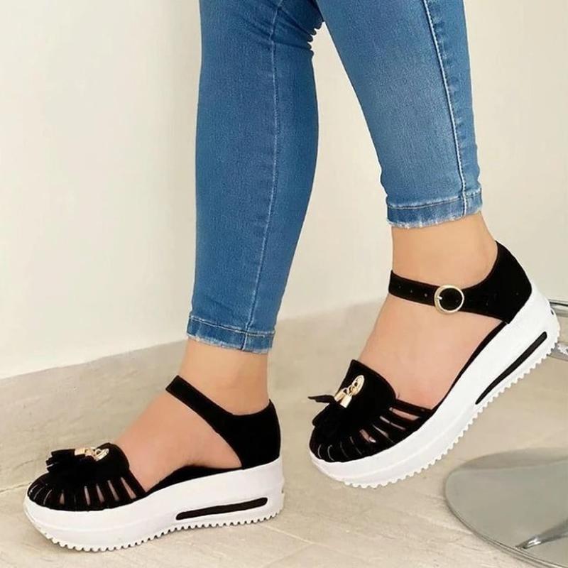 

Sandals Women Summer Fashion Women's 2023 Wedges Shoes Ladies Platform Sandalia Cusual Sandalias, Black