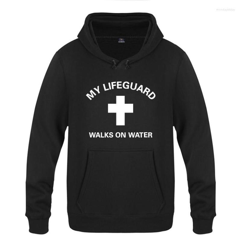 

Men' Hoodies My Lifeguard Jesus God Christian Creative Hoodie Sweatshirts Men Fashion Mens Long Sleeve Hooded Fleece Pullover, Lay bat