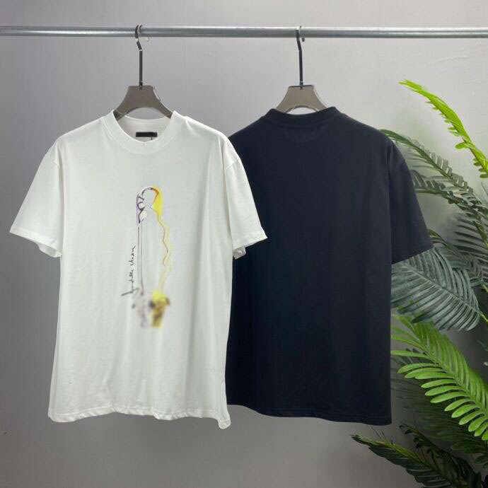 

2023SS Summer High Street T Shirt Mens Womens Designers T-shirts Loose Tees Tops Man Casual Shirt Luxurys Clothing Street short sleeve Polos S-3XL n388s3, White