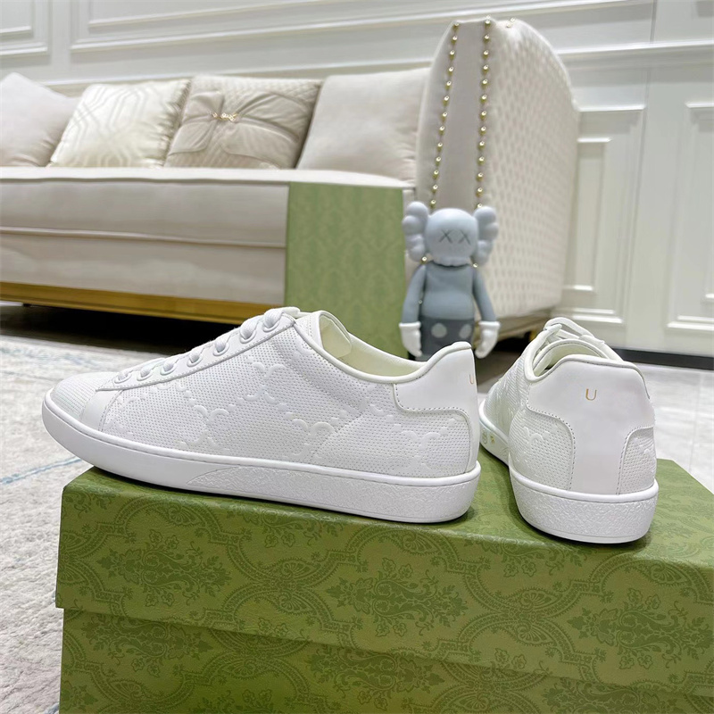 

Fashion Casual Shoes Mens Designer Sneakers Print Embossing Womens Trainers Outdoor Jumbo Letter Shoe Man Jogging Sneaker Luxury Trainer, White