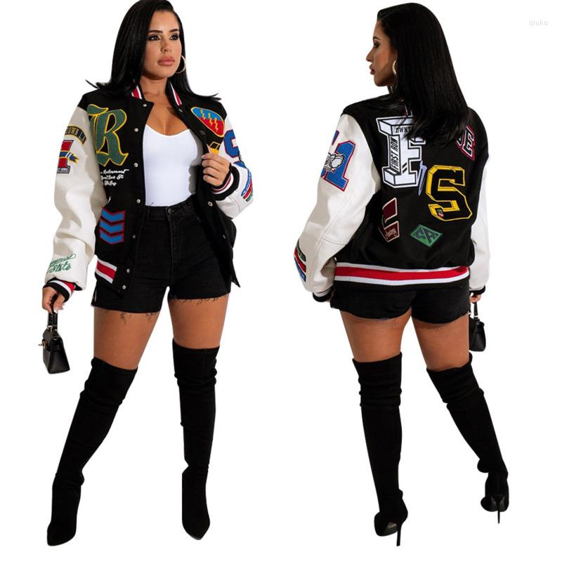 

Women's Jackets Winter For Women 2023 Baseball Jacket Varsity Clothes Y2k Drop Buttons Long Sleeve Tops, Red