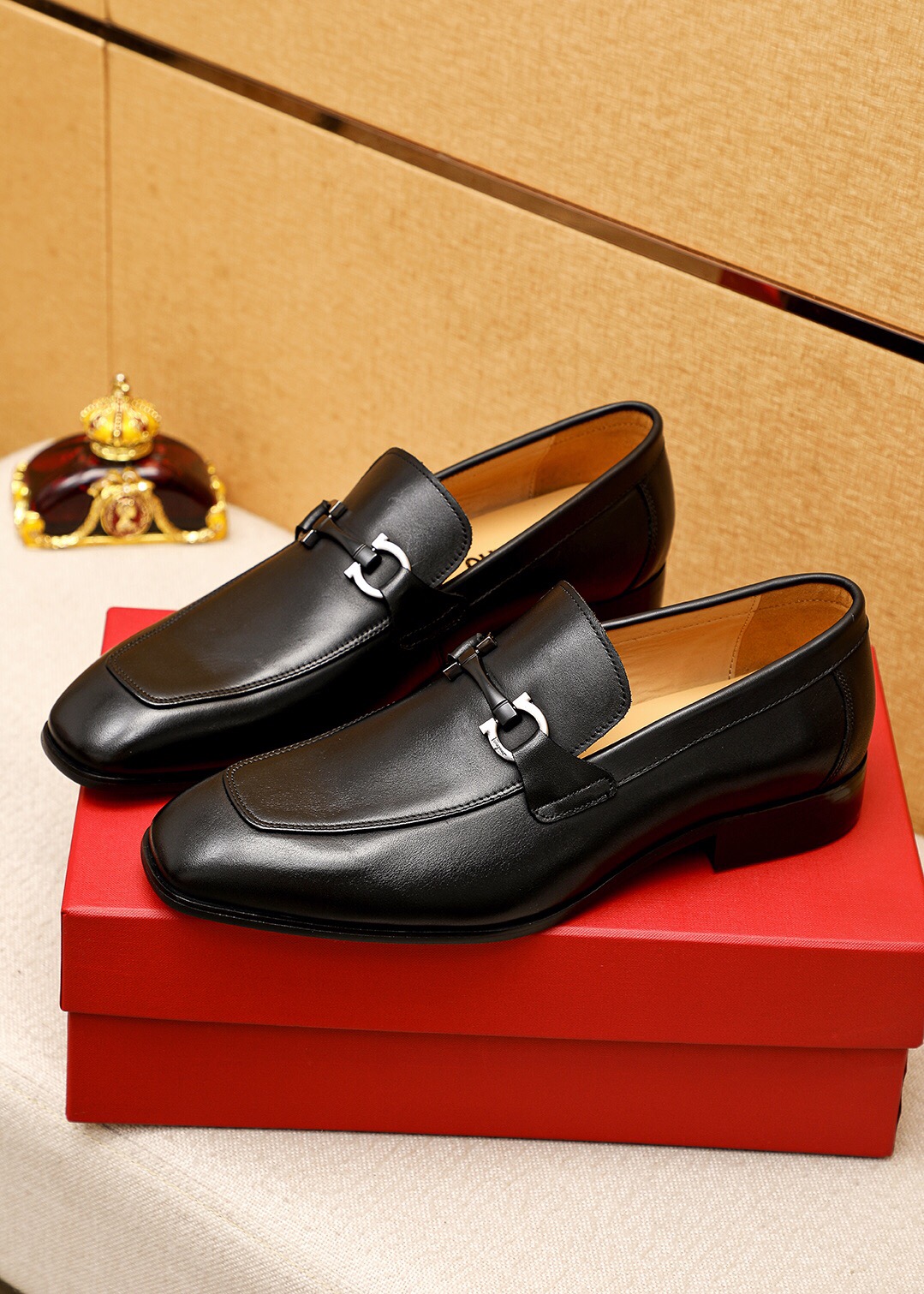 

2023 Mens Dress Shoes Genuine Leather Handmade Wedding Business Formal Flats Men Brand Designer Slip On Casual Loafers Size 38-45, Black 1