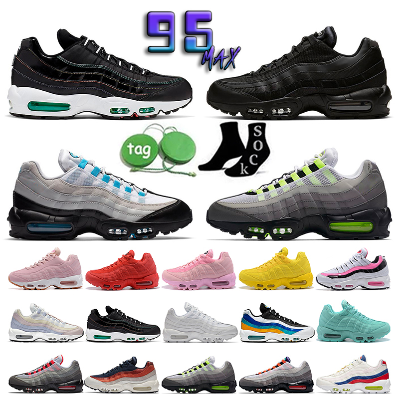 

Top Fashion 95 Men Running Shoes 95S Triple Black White Neon Khaki Total Orange Light Photo Blue Iron Smoke Grey Brown Hombre Chaussure Man Sport Trainers Sneaker, 30