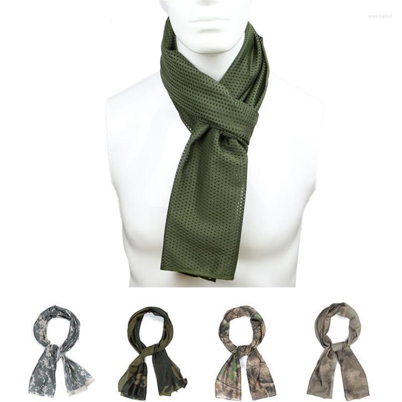 

Bandanas Men Jungle Muffler Breathable Headband Scarves Multi Tactical Camouflage Net Mesh Army Veil Cover Neckerchief Camo Outdoor Scarf