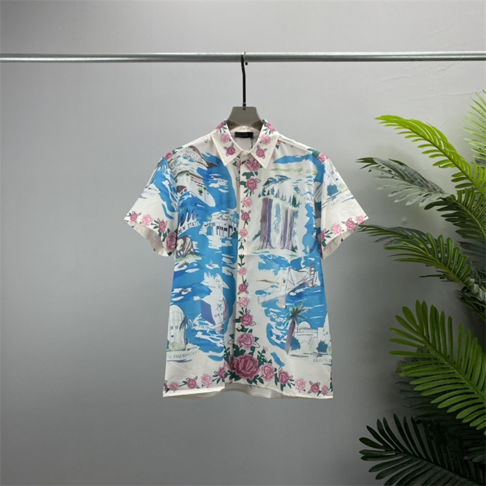 

2 LUXURY Designers Shirts Men's Fashion Tiger Letter V silk bowling shirt Casual Shirts Men Slim Fit Short Sleeve Dress Shirt M-3XL#09