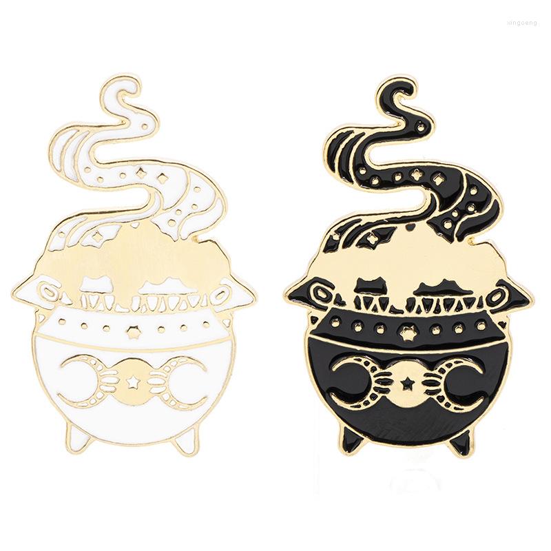 

Brooches Fashion Rainbow Enamel Lapel Cartoon Magic Hat Halloween Pins Badges Backpack Cute Gifts Wholesale Jewelry