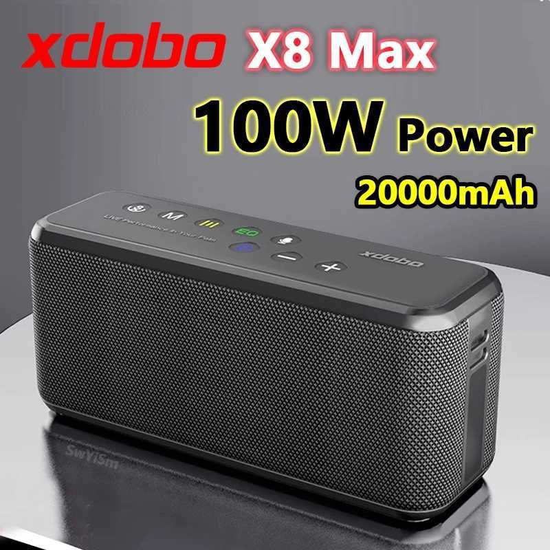 

Portable Speakers XDOBO X8 MAX Bluetooth Speaker 100W High Volume Outdoor Soundbox 20000 mAh Bank TWS Stereo Subwoofer HiFi Soundbar TF AUX R230227